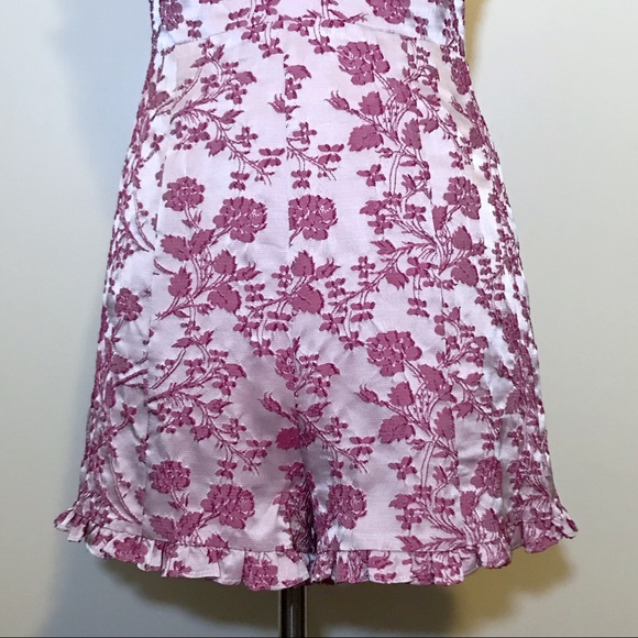 Revolve Likely Jacquard Floral Ruffle Romper - Picture 4 of 14